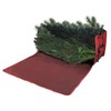 Hastings Home Christmas Tree Storage Canvas Bag up to 6 FT Artificial Trees with Straps for Decorations, Burgundy 988396ISI